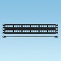 Panduit Modular Patch Panel W/Srb, Flat, 45 Degree Bend8 P (5 Pack), 5PK NKFP48KSRBSY